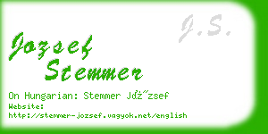 jozsef stemmer business card